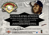 2001 Tony Gwynn Fleer Platinum LUMBERJACKS BAT RELIC #_TOGW San Diego Padres HOF