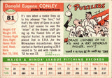 1955 Gene Conley Topps #81 Milwaukee Braves BV $20