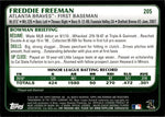 2011 Freddie Freeman Bowman ROOKIE RC #205 Atlanta Braves 4