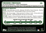 2011 Freddie Freeman Bowman ROOKIE RC #205 Atlanta Braves 4