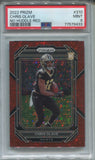 2022 Chris Olave Panini Prizm NO HUDDLE RED ROOKIE 19/50 RC PSA 9 #310 New Orleans Saints 9433