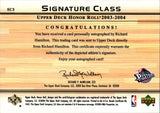 2003-04 Richard Hamilton Upper Deck Honor Roll SIGNATURE CLASS AUTO AUTOGRAPH #SC3 Detroit Pistons