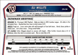2026 Eli Willits Bowman Chrome TEAL REFRACTOR AUTO 068/125 AUTOGRAPH #CPA-EW Washington Nationals