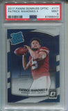 2017 Patrick Mahomes II Donruss Optic RATED ROOKIE RC PSA 9 #177 Kansas City Chiefs 8443