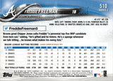 2018 Freddie Freeman Topps Series 2 SP VARIATION #510 Atlanta Braves
