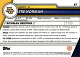 2023-24 Tre Norman Bowman University Chrome Sapphire Edition 1ST BOWMAN GOLD REFRACTOR PROSPECT #87 Marquette GOlden Eagles
