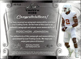 2023 Roschon Johnson Leaf Trinity ROOKIE JUMBO PATCH AUTO 95/99 AUTOGRAPH RELIC RC #PA-RJ2 Chicago Bears