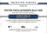 2024 Austin Wells Topps Pristine PIECES JERSEY AUTO AUTOGRAPH RELIC #PPAR-AW New York Yankees