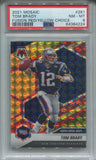 2021 Tom Brady Panini Mosaic Choice FUSION RED AND YELLOW 23/80 PSA 8 #281 New England Patriots 4224