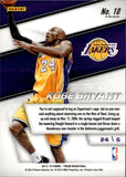 2014-15 Kobe Bryant Panini Prizm HOLO SILVER REPRESENTATIVES #10 Los Angeles Lakers HOF