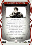 2020 Ramsay Bolton Rittenhouse Game of Thrones THE COMPLETE SERIES THE CAST RED PARALLEL 29/75 #C65