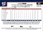 2025 James Wood Topps Series 1 CONFETTI ROOKIE RC #181 Washington Nationals