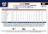 2025 James Wood Topps Series 1 CONFETTI ROOKIE RC #181 Washington Nationals