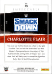 2022 Charlotte Flair Panini Impeccable WWE 41/99 #75 Friday Night Smackdown