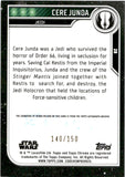 2023 Topps Chrome Star Wars Autograph Debra Wilson as Cere Junda Autograph #28 AUTO BLUE REFRACTOR 140/150 *BACK INK*