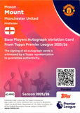 2025-26 Mason Mount Topps English Premier League ORANGE MINI-DIAMOND AUTO 13/25 AUTOGRAPH #AC-MMO Manchester United
