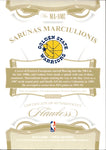 2018-19 Sarunas Marciulionis Panini Flawless RUBY RED MOMENTOUS AUTO 02/15 AUTOGRAPH Golden State Warriors