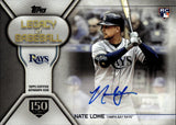2019 Nate Lowe Topps Update ROOKIE LEGACY OF BASEBALL AUTO 051/150 #LBA-NLO Tampa Bay Rays