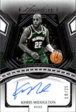 2023-24 Khris Middleton Panini Flawless SHADE SIGNATURES AUTOGRAPH SILVER 10/25 AUTO #FSS-KMM Milwaukee Bucks