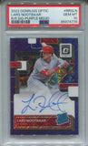 2022 Lars Nootbaar Donruss Optic PURPLE MOJO RATED ROOKIE AUTO 81/88 AUTOGRAPH RC PSA 10 #RRS-LN St. Louis Cardinals 4778