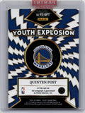 2024-25 Quinten Post Panini Select GREEN MOJO ROOKIE YOUTH EXPLOSION AUTO 01/35 AUTOGRAPH RC #YE-QPT Golden State Warriors