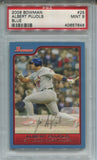 2006 Albert Pujols Bowman BLUE 144/500 PSA 9 #25 St. Louis Cardinals 7646