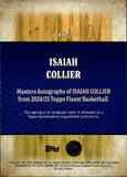 2024-25 Isaiah Collier Topps Finest ROOKIE GOLD REFRACTOR MASTERS AUTO 41/50 AUTOGRAPH #MA-IC Utah Jazz
