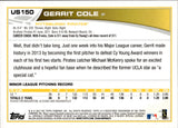 2013 Geritt Cole Topps Update EMERALD FOIL ROOKIE RC #US150 Pittsburgh Pirates 1