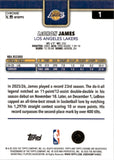 2025-26 LeBron James Topps Chrome BLUE RAYWAVE REFRACVTOR 008/150 #1 Los Angeles Lakers