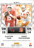 2023 Clayton Tune Vinny Testaverde Panini Illusions ROOKIE IDOLS GREEN DUAL PATCH 06/10 RELIC #RM-TT Cardinals Buccaneers