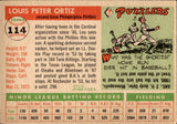 1955 Lou Ortiz Topps ROOKIE RC #114 Philadelphia Phillies BV $15