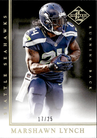 2014 Marshawn Lynch Panini Limited GOLD SPOTLIGHT 17/25 #87 Seattle Seahawks