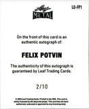 2025 Felix Potvin Leaf Metal Legends Hockey HOLO SILVER MINI 1948 LEAF ORIGINALS AUTO 02/10 AUTOGRAPH #LO-FP1 Toronto Maple Leafs