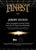 2025 Jeremy Sochan Topps Finest RED GEOMETRIC REFRACTOR AUTO 09/10 AUTOGRAPH #FA-JS San Antonio Spurs
