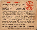 1950 Andy Pafko Bowman #60 Chicago Cubs BV $60