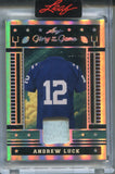 2025 Andrew Luck Leaf Glory of the Game HOLO SILVER GAME USED JERSEY 06/40 RELIC #GU-2 Indianapolis Colts