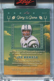 2025 Joe Namath Leaf Glory of the Game RED WHITE AND BLUE JERSEY 5/5 RELIC #GU-31 New York Jets HOF