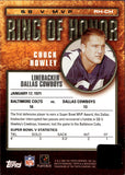 2002 Chuck Howley Topps Ring of Honor AUTO AUTOGRAPH #RHCH Dallas Cowboys HOF