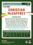 2023 Christian McCaffrey Donruss Optic SILVER WAVE 179/300 #169 San Francsico 49ers