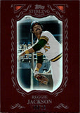 2009 Reggie Jackson Topps Sterling FRAMED BURGUNDY 06/10 #20 Oakland A's HOF