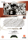 2008 Ken Stabler Press Pass Legends SATURDAY SIGNATURES AUTO AUTOGRAPH #SS-KS Alabama Crimson Tide