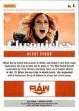 2023 Becky Lynch Panini Chronicles WWE HOLO SILVER FOIL 10/25 #4 Monday Night Raw