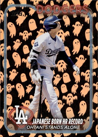 2024 Shohei Ohtani Topps Update JAPANESE BORN HOME RUN RECORD HALLOWEEN GHOST SP #US123 Los Angeles Dodgers MVP