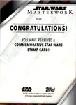 2022 Darth Vader Topps Star Wars Masterwork COMMEMORATIVE STAMP RELIC #SC-DV