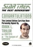 2011 Mark L. Taylor as Haritath Rittenhouse The Complete Star Trek: The Next Generation Series 1 AUTO AUTOGRAPH #_MATA The Ensigns of Command 2