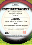 2022-23 Dillon Gabriel Bowman University Inception ROOKIE AUTO 96/99 AUTOGRAPH RC #BIA-DG Cleveland Browns