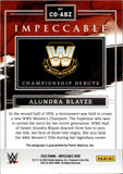 2023 Alundra Blayze Panini Immaculate WWE CHAMPIONSHIP DEBUTS AUTO 09/93 AUTOGRAPH #CD-ABZ WWE HOF