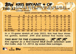 2023 Kris Bryant Topps Series 1 GOLD 1988 DESIGN 45/75 #T88-32 Colorado Rockies