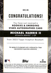 2023 Michael Harris II Topps Inception ROOKIE & EMERGING STARS AUTO 044/249 AUTOGRAPH RC #BRES-MH Atlanta Braves