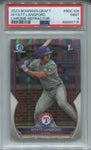 2023 Wyatt Langford Bowman Chrome Draft 1ST BOWMAN REFRACTOR PSA 9 #BDC106 Texas Rangers 5715